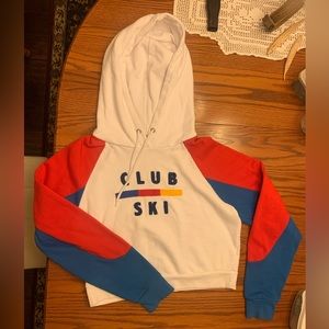 Forever 21 Club Ski Cropped Hoodie
